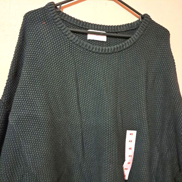 NWT Old Navy Sweater Women Size 4X Tunic Length Oversized Pullover Knit Green - Picture 2 of 8
